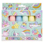 Sidewalk Chalk Unicorn, 6 pcs.