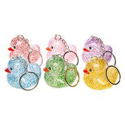 Glitzernder Enten-Schlüsselanhänger