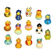 Bunte Schaumstoff-Enten-Schlüsselanhänger – 24 Stück