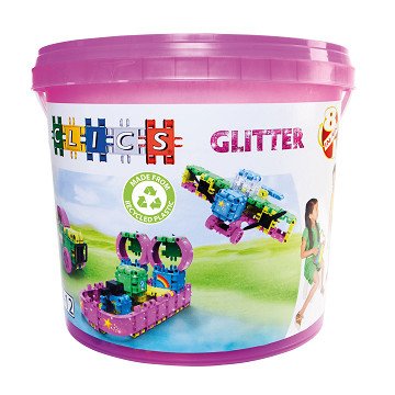 Clics Bouwblokken - Glitter Bouwset 8in1 