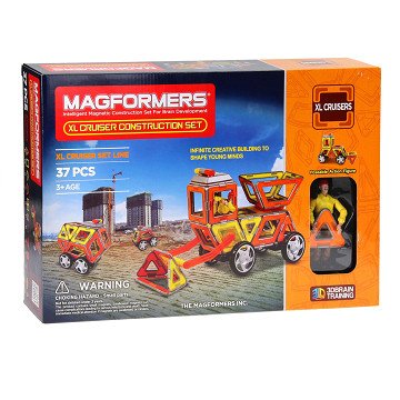 Magformers XL Construction Vehicles, 37pcs.