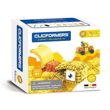 Clicformers S.T.E.M. Craft Set Yellow, 25 pcs.