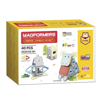 Magformers Tier-Set, 40-tlg.