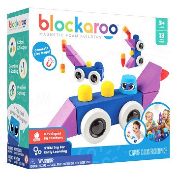 Blockaroo Magnetic Foam Blocks - Vehicles, 13pcs.