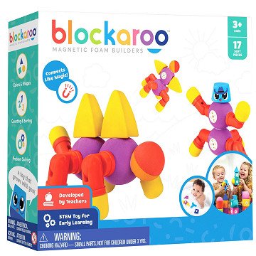 Blockaroo Magnetische Schaumstoffblöcke Tiere, 17 Stück.