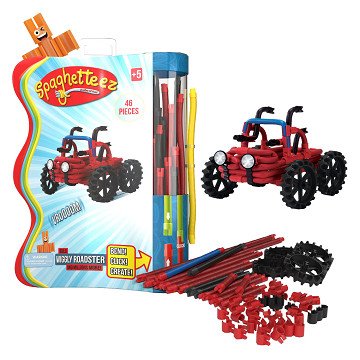 Spaghetteez Wiggly Roadsters Flexible Building Rods, 46pcs.