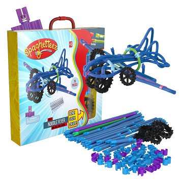 Spaghetteez Noodle Flyer Airplane Flexible Building Rods, 76pcs.