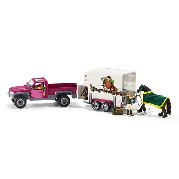 Schleich Horse Club Pick-up with Horse Trailer 42346