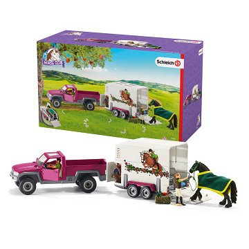 Schleich HORSE CLUB Pick-up mit Pferdeanhänger 42346