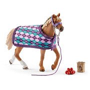 schleich HORSE CLUB English Thoroughbred with Blanket 42360