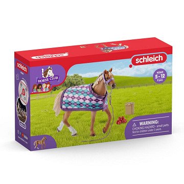 Schleich Horse Club English Thoroughbred with Blanket 42360