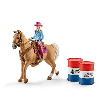 Schleich HORSE CLUB Fassrennen mit Cowgirl 41417