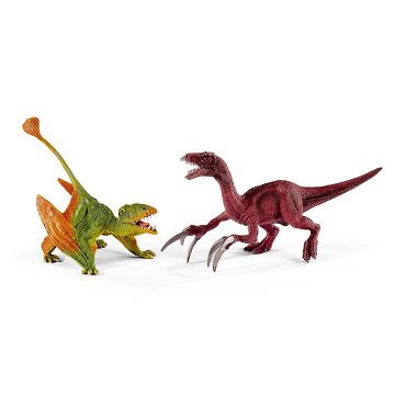 schleich Klein Dimorphodon en Therizinosaurus