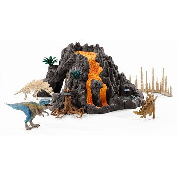 schleich Giant Volcano with T-Rex