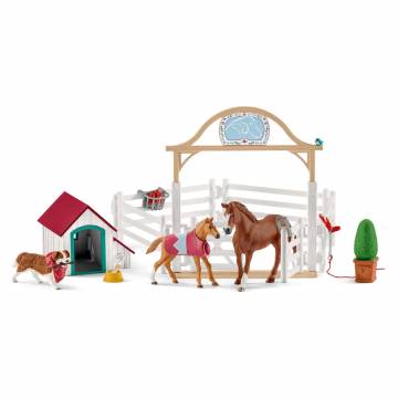 schleich HORSE CLUB Hannah's Guests with Ruby Dog 42458