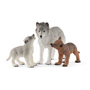 schleich WILD LIFE She-wolf with Wolf Cubs 42472