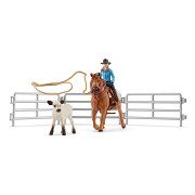 schleich FARM WORLD Team Roping with Cowgirl 42577