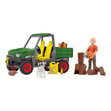 schleich FARM WORLD Wood Saw with Vehicle 42659