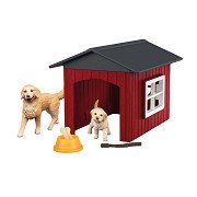 schleich FARM WORLD Dog House with Golden Retrievers 42722