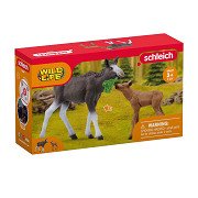 schleich WILD LIFE Moose with Calf 42629