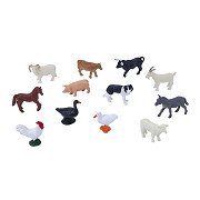 Mojo Farmland Mini Farm Animals Playset, 12 pieces.  - 380053