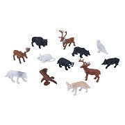 Mojo WildLife Mini Forest Animals Playset, 12 pieces.  - 380054