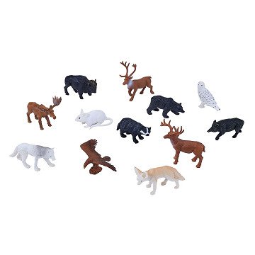 Mojo WildLife Mini-Waldtiere-Spielset, 12-teilig.  - 380054
