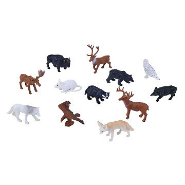 Mojo WildLife Mini Forest Animals Playset, 12 pieces.  - 380054