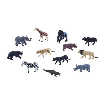 Mojo Wildlife Mini Wilde Dieren Speelset, 12dlg.  - 380057