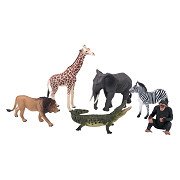 Mojo Wildlife Wild Animal Safari Playset, 6pcs - 380026