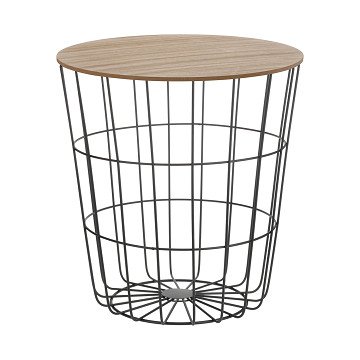 Bijzettafel Metaaldraad Zwart