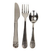 Stainless steel cutlery set, 3 pieces - Blue