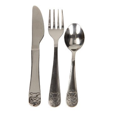 Stainless steel cutlery set, 3 pieces - Blue