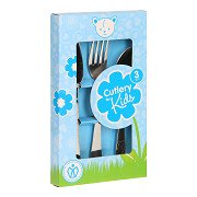 Cutlery set stainless steel, 3 pieces. - Blue