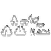 3D Christmas cookie cutter set, 8 pcs.