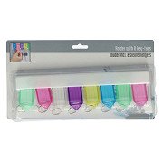 Key rack with keychains, 8 pcs.