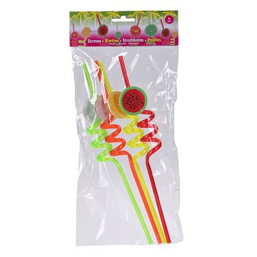 Twisted Fruit Straws, 4 pcs.
