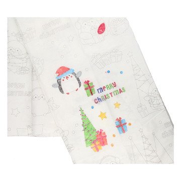 Color your own Christmas tablecloth