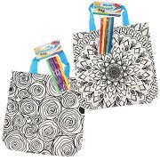 Kleur je eigen Tas - Mandala/Rozen