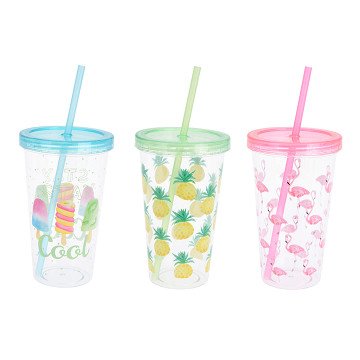 Drinkbeker met Rietje Tropical