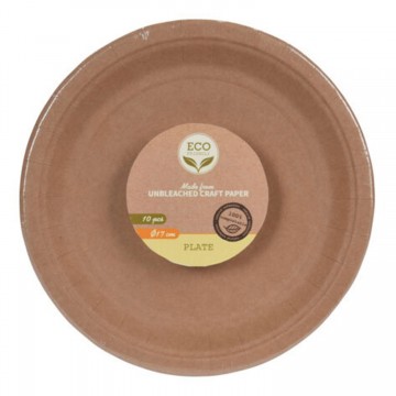 Recyclable Plates Cardboard 17cm, 10 pcs.
