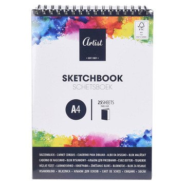 Sketchbook A4, 25 sheets