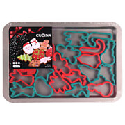 Cookie cutters with Christmas baking tray, 22 pcs.