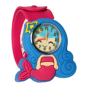 Klaparmband met Horloge - Zeemeermin