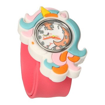 Schnapparmband mit Armbanduhr - Einhorn