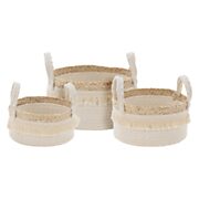 Cotton Baskets, Set of 3