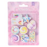 Eraser Set Tie Dye, 8 pcs.