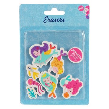 Eraser Set Mermaid, 8pcs.