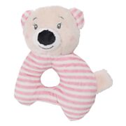 Baby Eco Plush Rattle Bear - Pink