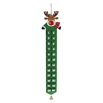 Advent calendar with Christmas figure - Green